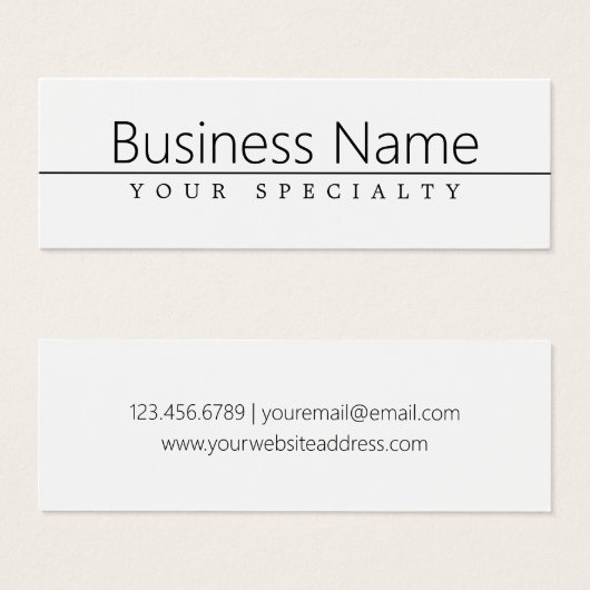 シンプルクラシーブラック文字オンホワイト (正面&裏面)