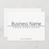 シンプルクラシーブラック文字オンホワイト (正面/裏面)