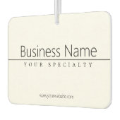 シンプルクラシーブラック文字オンホワイト カーエアーフレッシュナー (左)