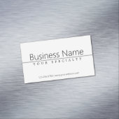 シンプルクラシーブラック文字オンホワイト マグネット名刺 (インサイチュ)