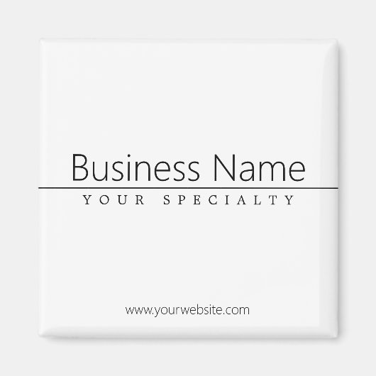 シンプルクラシーブラック文字オンホワイト マグネット (正面)