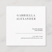 シンプルクラシーブラック&ホワイトスクエア スクエア名刺 (正面)