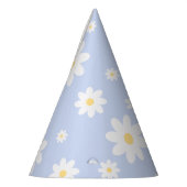 シンプルクラシーホワイトデイジーフローラ パーティーハット (左)