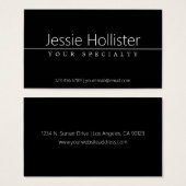 シンプルクラシーホワイト文字オンブラック (正面&裏面)