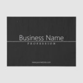 シンプルクラシーホワイト文字オンブラック 薄葉紙 (正面)