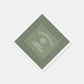 シンプルクラシー冬パターンホリデークリスマス スタンダードカクテルナプキン (角)