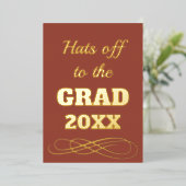 シンプルクラステラコッタハッツオフザグラード 箔招待状 (立ち正面)