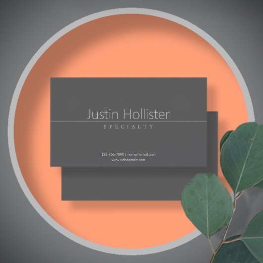 シンプルクラスライトグレーオンダークグレー 名刺