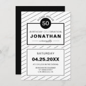 シンプルクラス誕生日 招待状 (正面/裏面)