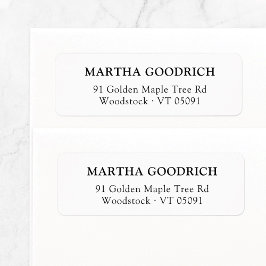 シンプルクラス12エレガント差出人住所 ラベル