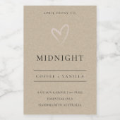 シンプルクラッエレガントト赤面ハートキャンドル フードラベル (シングルラベル)