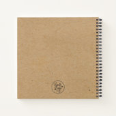 シンプルクラフトのビジネスロ企業のゴ ノートブック (裏面)