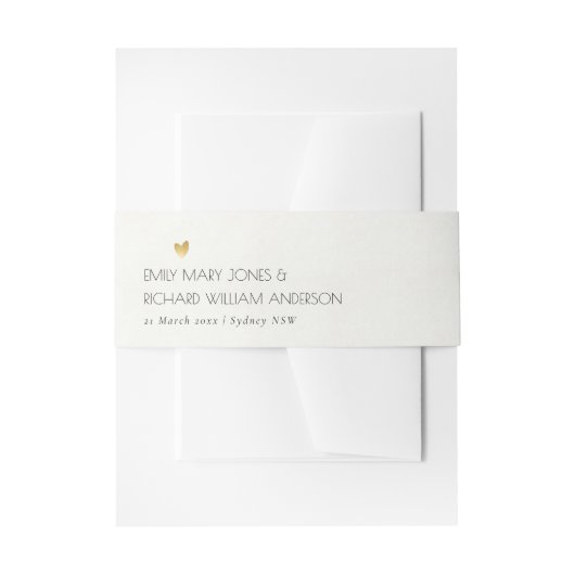 シンプルクラフトエレガントグレイタイポグラフィ文字のみ 招待状ベリーバンド (正面例)