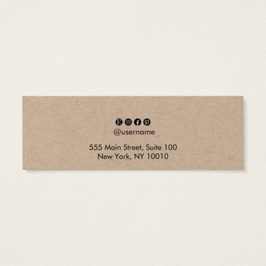 シンプルクラフトスタッドイヤリングジュエリー表示カード (裏面)