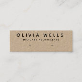 シンプルクラフトスタッドイヤリングディスプレイ スキニー名刺 (正面)