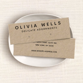 シンプルクラフトスタッドイヤリングディスプレイ スキニー名刺