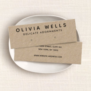 シンプルクラフトスタッドイヤリングディスプレイ スキニー名刺