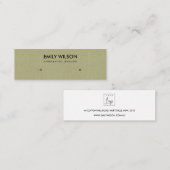 シンプルクラフトスタ素朴ッドイヤリング表示ロゴ スキニー名刺 (正面/裏面)