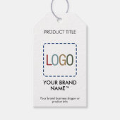 シンプルクラフトモダンロゴ衣料品プロ価格ラベル ギフトタグ (正面)