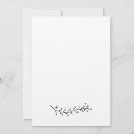 シンプルクラフト書素朴披露宴パーティー 招待状 (裏面)