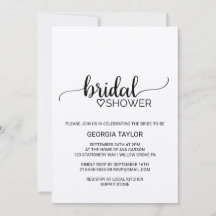 シンプルクラフト書道ブライダルシャワー