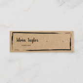 シンプルクラフト紙イヤリングディスプレイミニバス スキニー名刺 (正面)