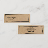 シンプルクラフト紙イヤリングディスプレイミニバス スキニー名刺 (正面/裏面)