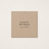 シンプルクラフト衣料品スクエアつるプライスラベル (正面)