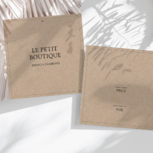 シンプルクラフト衣料品スクエアつるプライスラベル