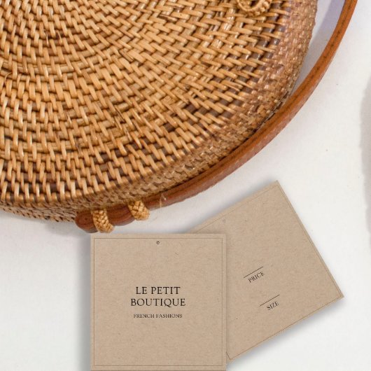 シンプルクラフト衣料品スクエアつるプライスラベル