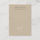 シンプルクラフト赤面ハートネックレスバンドディスプレイ 名刺 (正面)