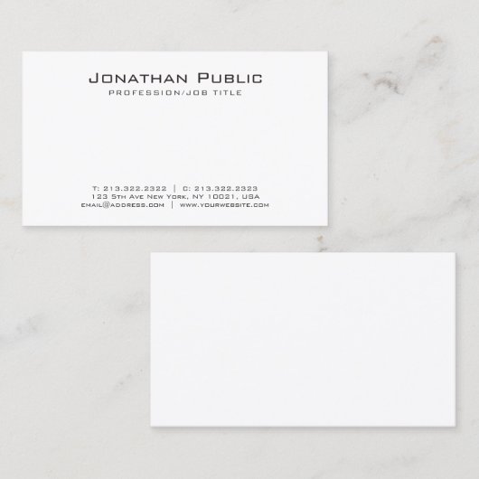 シンプルクリエイティブエレガントデザインプモダンラン 名刺 (正面/裏面)