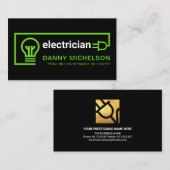 シンプルクリエイティブグリーン電気配線回路 名刺 (正面/裏面)