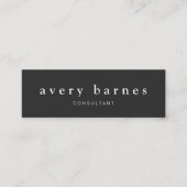 シンプルクリエイティブブラックプロフェッショナルモダン スキニー名刺 (正面)