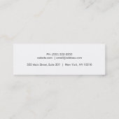 シンプルクリエイティブブラックプロフェッショナルモダン スキニー名刺 (裏面)