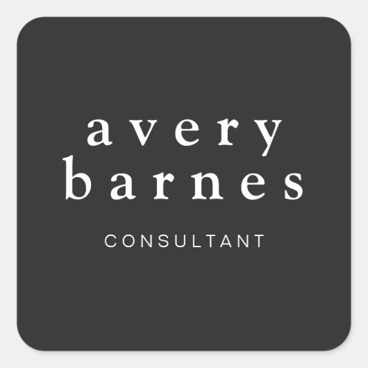 シンプルクリエイティブブラックプロフェッショナルモダン スクエアシール (正面)