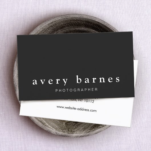 シンプルクリエイティブブラックプロフェッショナルモダン 名刺