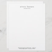 シンプルクリエイティブプロフェッショナルモダン レターヘッド (正面/裏面)