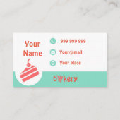 シンプルクリエイティブベーカリー両面 名刺 (裏面)