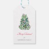 シンプルクリスマスさくらんぼツリーホリデーズ ギフトタグ (裏面)