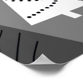 シンプルクリスマスのパターン。抽象芸術灰色 ポスター (角)