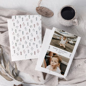 シンプルクリスマスのミニマリスト2フォトホリデーカード シーズンカード