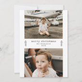 シンプルクリスマスのミニマリスト2フォトホリデーカード シーズンカード (正面)