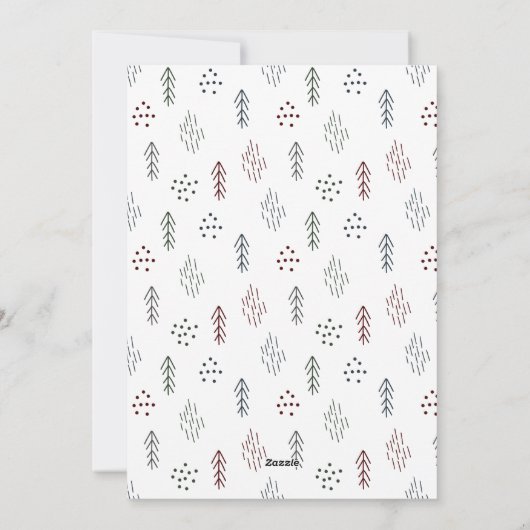 シンプルクリスマスのミニマリスト2フォトホリデーカード シーズンカード (裏面)