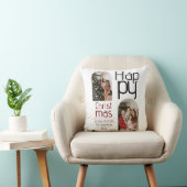 シンプルクリスマスの休日のモダンタイポグラフィ写真 クッション (椅子)