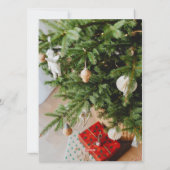 シンプルクリスマスの休日のモダンタイポグラフィ写真 シーズンカード (裏面)