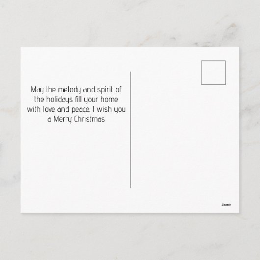 シンプルクリスマスの休日のモダンタイポグラフィ写真 シーズンポストカード (裏面)