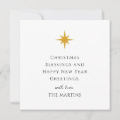 シンプルクリスマスの星パーソナライズされた宗教写真 招待状 (正面)