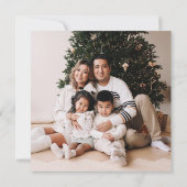 シンプルクリスマスの星パーソナライズされた宗教 招待状 (裏面)