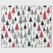シンプルクリスマスの木のラッピング紙 ラッピングペーパー (フラット)